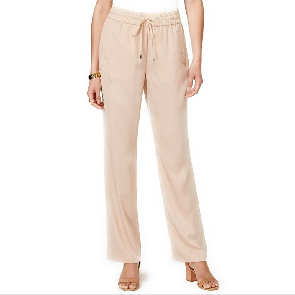 Bar III deep nude drawstring joggers pants